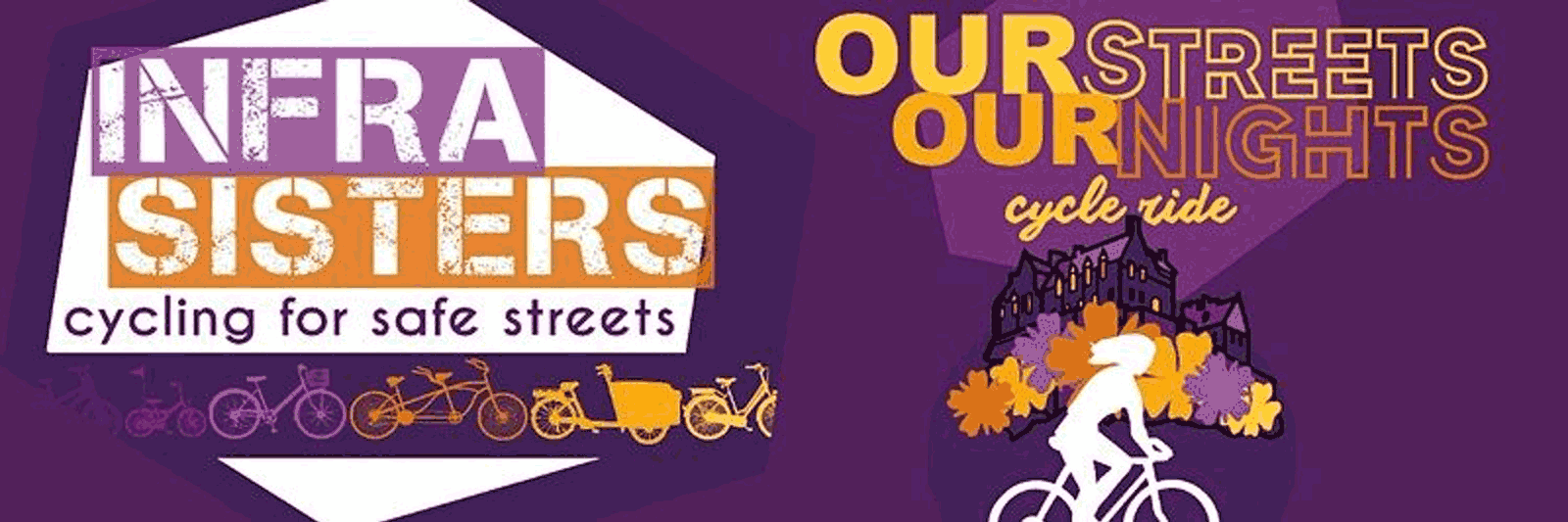 Infra Sisters cycling for safe streets: Our Streets, Our Nights Cycle Ride